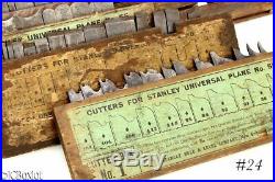 1 2 3 4 STANLEY TOOLS 55 CUTTER IRON SET box boxes labels