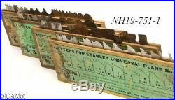1 2 3 4 STANLEY TOOLS 55 PLOW combination plane cutter set irons