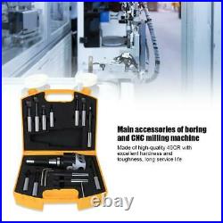 1 Set Boring Head Cutter 40CR Durable CNC Milling Tools Kit r8F1-3/4-12PCS