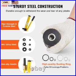 10 Ton Hydraulic Knockout Punch Kit 1/2 to 2 Conduit Hole Cutter Set KO Tool 10 Ton Hydraulic Knockout Punch Kit 1/2 to 2 Conduit Hole Cutter Set KO Tool