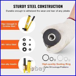 10 Ton Hydraulic Knockout Punch Kit, 1/2 to 2 Conduit Hole Cutter Set, KO Tool