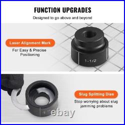 10 Ton Hydraulic Knockout Punch Kit, 1/2 to 2 Conduit Hole Cutter Set, KO Tool