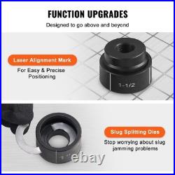 10 Ton Hydraulic Knockout Punch Kit, 1/2 to 2 Conduit Hole Cutter Set, KO Tool