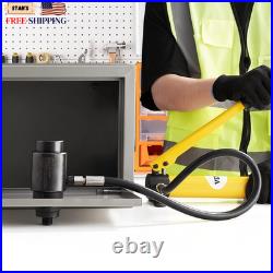 10 Ton Hydraulic Knockout Punch Kit 1/2 to 2 Conduit Hole Cutter Set KO Tool