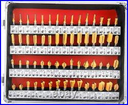 100PC Tungsten Carbide Router Bits 1/4 Shank Woodwork Milling Cutter Tool Set