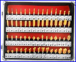 100PC Tungsten Carbide Trim Router Bit Set Woodworking Cutter Tool 1/4 Shank