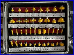 100Pc 1/4 Shank Tungsten Carbide Router Bit Set Wood Milling Cutter Rotary Tool