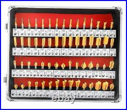 100Pc 1/4 Shank Tungsten Carbide Router Bit Set Wood Milling Cutter Rotary Tool