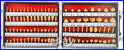 100Pc Tungsten Carbide Router Bits Set 1/4 Shank Woodwork Milling Cutter Tool