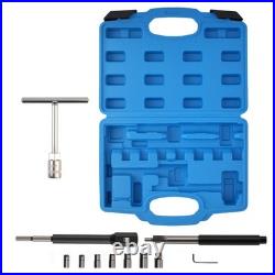 10pc Diesel Engine Carbon Cleaner Tool Kit for Cars Injector Seat Cutter Set