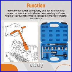10pc Diesel Engine Carbon Cleaner Tool Kit for Cars Injector Seat Cutter Set 10pc Diesel Engine Carbon Cleaner Tool Kit for Cars Injector Seat Cutter Set
