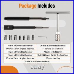 10pc Diesel Engine Carbon Cleaner Tool Kit for Cars Injector Seat Cutter Set