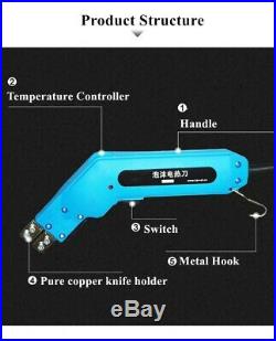 110V Electric Hot Foam Cutter Knife Grooving Wire Styrofoam Engraving Tool Kit