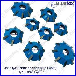 12Pc Carbide Valve Seat Cutter Set 30° 45° 70° with 8 Pilots Engine Refacing Kit