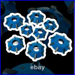 12Pc Carbide Valve Seat Cutter Set 30° 45° 70° with 8 Pilots Engine Refacing Kit