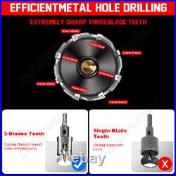 12X Hole Saw Tooth Kit HSS Steel Drill Bit Set Cutter Tool For Metal Wood Alloy