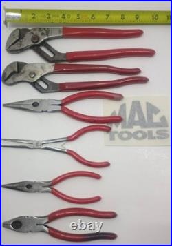 137 MAC Tools (Lot of 6) Channel Locks-Needle Nose-Linesman Cutters Used