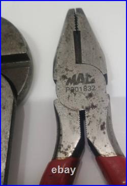 137 MAC Tools (Lot of 6) Channel Locks-Needle Nose-Linesman Cutters Used