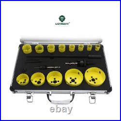 13PCS HOLE SAW CUTTER SET Circular Drill Bit Cutting Case Kit Woodworking Cutter