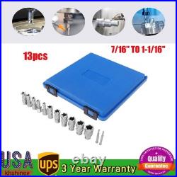 13PCS Tool Set Annular Cutter 7/16 TO 1-1/16 Drill Bits 1 inch Cutting Depth
