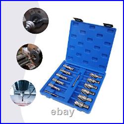 13Pcs 7/16 to 1-1/16'' Cutting Diameter Annular Cutter Tool Straight Shank 1 Set 13Pcs 7/16 to 1-1/16'' Cutting Diameter Annular Cutter Tool Straight Shank 1 Set