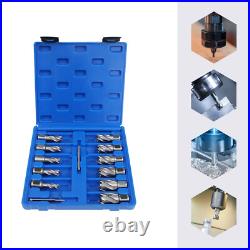 13Pcs 7/16 to 1-1/16'' Cutting Diameter Annular Cutter Tool Straight Shank 1 Set 13Pcs 7/16 to 1-1/16'' Cutting Diameter Annular Cutter Tool Straight Shank 1 Set