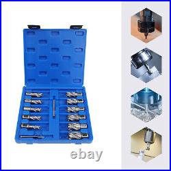13Pcs 7/16 to 1-1/16'' Cutting Diameter Annular Cutter Tool Straight Shank 1 Set 13Pcs 7/16 to 1-1/16'' Cutting Diameter Annular Cutter Tool Straight Shank 1 Set