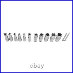 13Pcs 7/16 to 1-1/16'' Cutting Diameter Annular Cutter Tool Straight Shank 1 Set 13Pcs 7/16 to 1-1/16'' Cutting Diameter Annular Cutter Tool Straight Shank 1 Set
