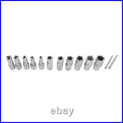13Pcs 7/16 to 1-1/16'' Cutting Diameter Annular Cutter Tool Straight Shank 1 Set 13Pcs 7/16 to 1-1/16'' Cutting Diameter Annular Cutter Tool Straight Shank 1 Set