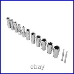 13Pcs 7/16 to 1-1/16'' Cutting Diameter Annular Cutter Tool Straight Shank 1 Set 13Pcs 7/16 to 1-1/16'' Cutting Diameter Annular Cutter Tool Straight Shank 1 Set