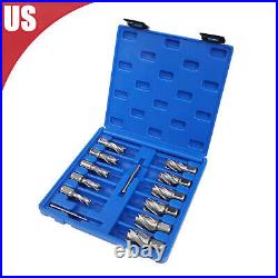 13Pcs Annular Cutter 7/16 to 1-1/16'' Cutting Diameter Straight Shank cutter Set