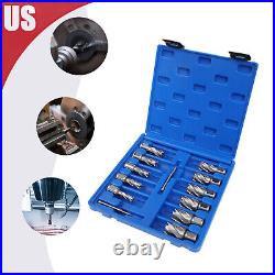 13Pcs Annular Cutter 7/16 to 1-1/16'' Cutting Diameter Straight Shank cutter Set