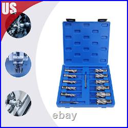 13Pcs Annular Cutter 7/16 to 1-1/16'' Cutting Diameter Straight Shank cutter Set