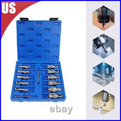 13Pcs Annular Cutter 7/16 to 1-1/16'' Cutting Diameter Straight Shank cutter Set