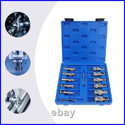 13Pcs Annular Cutter Straight Shank Cutting Processing Tool Kit 7/16-1-1/16 Inch