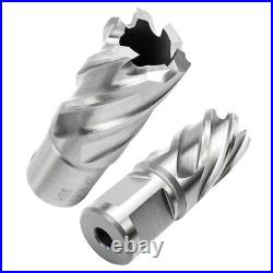 14Pcs HSS Annular Cutter Set Weldon Shank Magnetic Drill Bits 1D with2 Pilot Pins