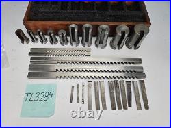 15 PC DUMONT MINUTE MAN KEYWAY BROACH CUTTER SET WithSHIMS & WOOD CASE (TL3284)