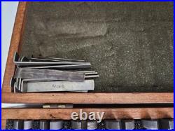 15 PC DUMONT MINUTE MAN KEYWAY BROACH CUTTER SET WithSHIMS & WOOD CASE (TL3284)
