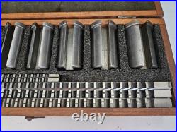 15 PC DUMONT MINUTE MAN KEYWAY BROACH CUTTER SET WithSHIMS & WOOD CASE (TL3284)