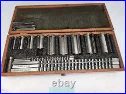 15 PC DUMONT MINUTE MAN KEYWAY BROACH CUTTER SET WithSHIMS & WOOD CASE (TL3284)