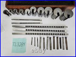 15 PC DUMONT MINUTE MAN KEYWAY BROACH CUTTER SET WithSHIMS & WOOD CASE (TL3284)