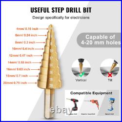 15 T Hydraulic Knockout Punch Kit 1/2 to 4 Conduit Hole Cutter Set Metal Sheet