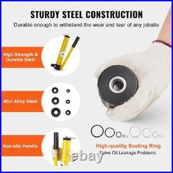 15 Ton Hydraulic Knockout Punch Kit, 1/2 to 4 Conduit Hole Cutter Set, KO Tool