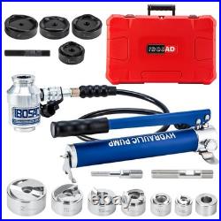 150KN Hydraulic Knockout Punch Electrical Conduit Hole Cutter Set KO Tool Kit