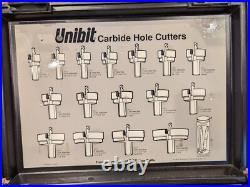 15pc Unibit/Klein carbide cutter set in hard case 15pc Unibit/Klein carbide cutter set in hard case