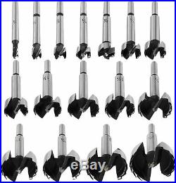 16 Pcs Forstner Drill Bits Cutter Kit Wood Hole Saw Set Woodworking Cutting Tool