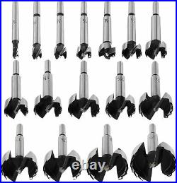 16 Pcs Forstner Drill Bits Cutter Set Wood Hole Saw Kit Woodworking Cutting Tool