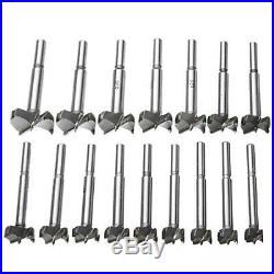 16X Forstner Woodworking Drill Bit Set Boring Hole Saw Cutter Wood Tools 15-35mm