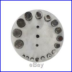 17 Holes Jewelry Round Disc Cutter Punch Die Set Metal Punching Cutting Tool Kit