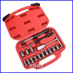 17Pcs Injector Seat Cutter Milling Cutter Set Universal Car Tool Kit